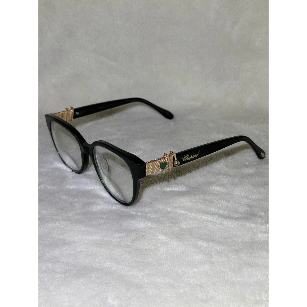 Chopard Eyeglasses Women OS Black Happy Heart Mesh Luxury Frames 80/80